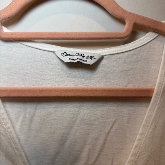 Miss Selfridge White Smock Mini Dress β Eyelet Frill Sleeves β Size 12 - Picture 4 of 7